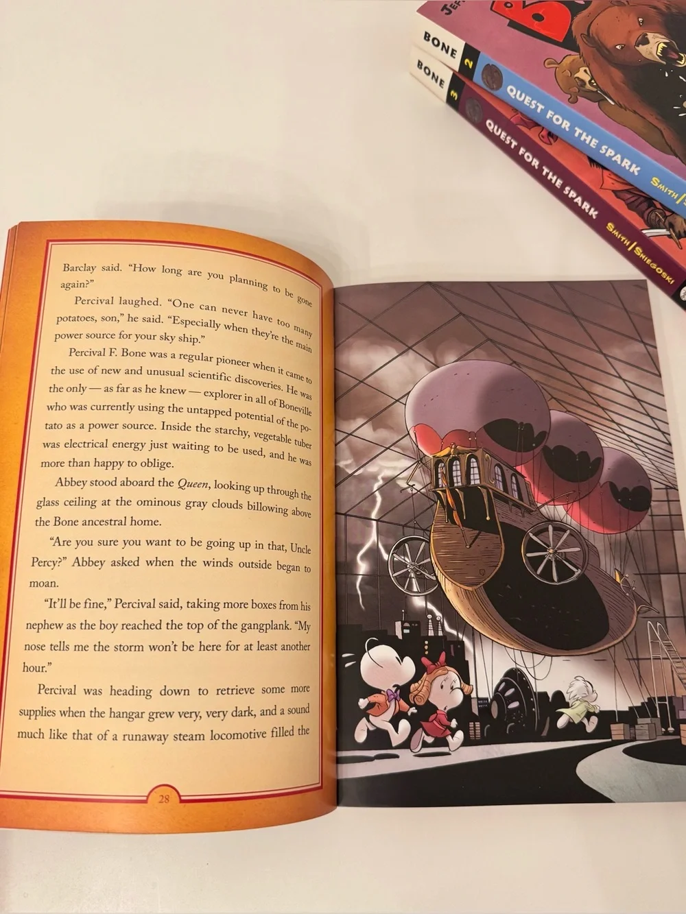 Bone: Quest For The Spark Adventure Books (Book 1, 2, and 3) Scholastic (3-pack)